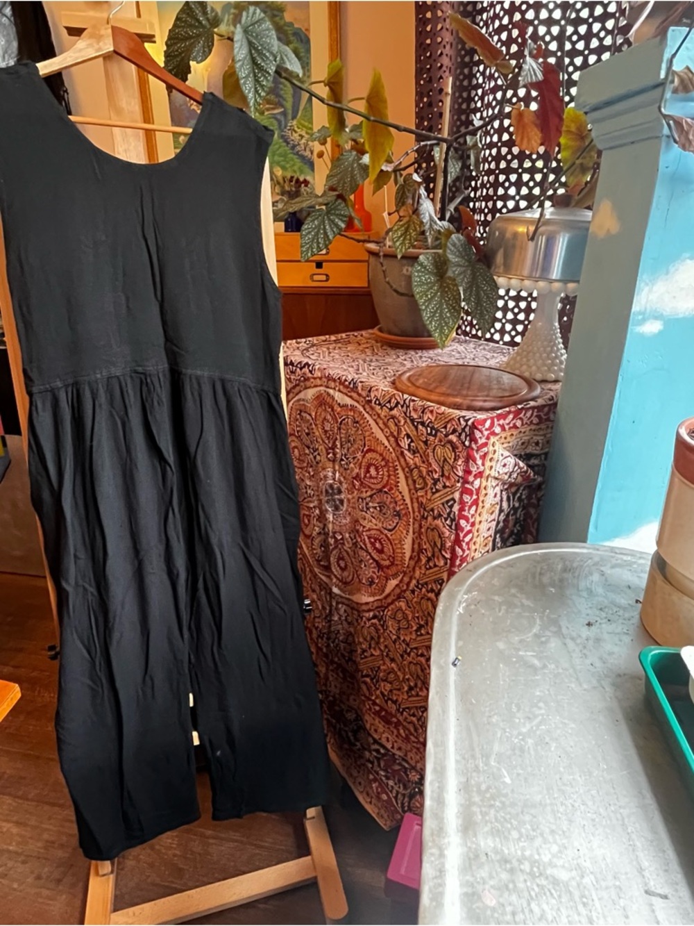 Vintage cotton rayon jumpsuit made in India